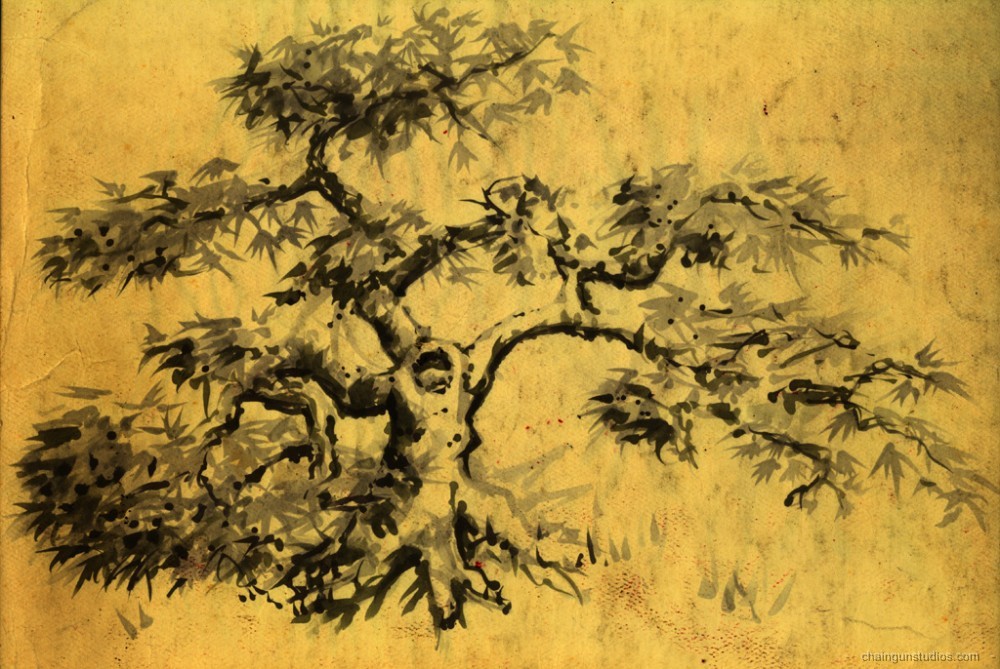 Trident Maple Sumie — Heavy Paper